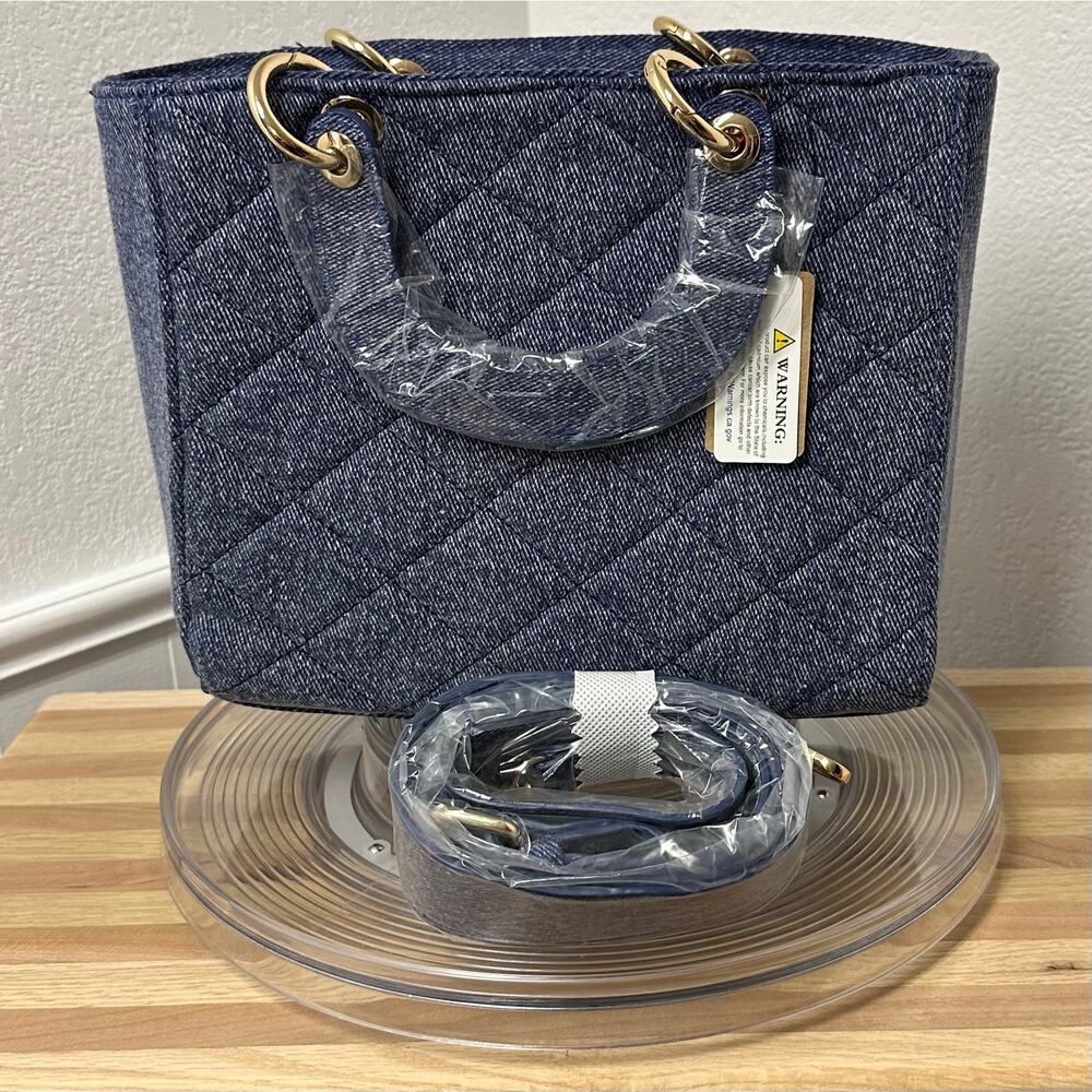 NWT, Hello 3 am Women’s Denim Quilted Hand Bag/Cross Body Blue Brown or Burgundy